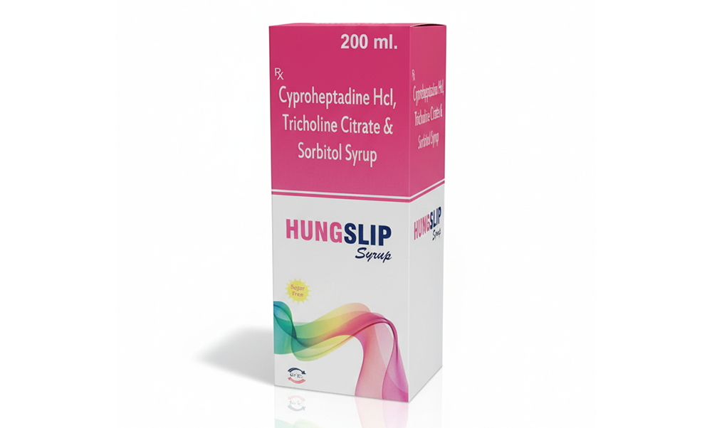 Hungslip 200ml Cyproheptadine Hcl Tricholine Citrate Sorbitol Syrup